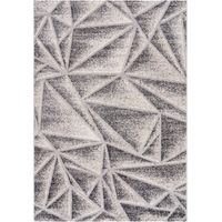 Tapis salon et chambre 200x280 gris rectangle tissé motif géométrique ORI