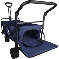 Folding Utility Wagon Cart 120L With Canopy and Net