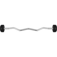 Barre de curl recouverte de caoutchouc de 10 kg