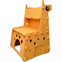 Maison pour chat à 2 niveaux – Niche en feutre motif girafe