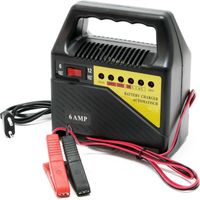 Helloshop26 – Chargeur de batteries 6V 12V 6A – Protection de polarité et surchauffe – Indicateurs de charge LED – Câble 168 cm pour véhicules