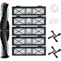 Snow Replacement Accessories Kit for Neato D Series D75 D80 D85 Connected D3 D4 D5 D6 D7 Robotics with 1 Brush Cleaning Tool and 1 Filter Cleaning Brush