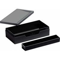 Stiftschale VARICOLOR® JOB CASE 12,2 x 6,2 x 23,5 cm (B x H x T) ABS Kunststoff anthrazit 2 Fächer