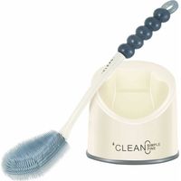 Toilet Brush Antibacterial Silicone Toilet Brush Toilet Brush Set Long Handle Toilet Brush with Hygienic Support for bathroom storage and organization
