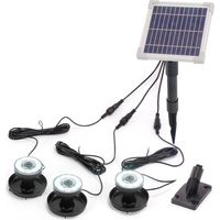 esotec Solar Über- und Unterwasserstrahler, 3 Super-Spots kaltweiß, IP68, 101404