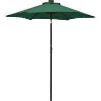 Parasol avec lumières LED - Parasol d'extérieur Style Moderne - Protection Solaire - Vert 200x211 cm Aluminium Chic-797650