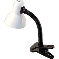 Tischlampe Weiß Mit Clip E27 Anschluss Charleston Modell