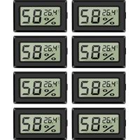 Pack Mini Hygrometers, Digital Thermometers, Indoor Humidity Meters with Temperature Sensor for Greenhouse, Car, Home, Office, Celsius (°C)
