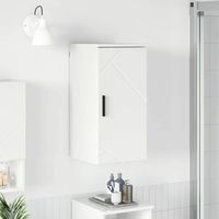 Badezimmerschrank Wandmontiert Hochglanz Weiß 30 x 31,5 x 61 cm