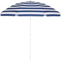 KINGSLEEVE® 180cm / 200cm Parasol UV50+ Garden Parasol UV Umbrella, Height Adjustable 1.8/2m Beach Umbrella with Tilt Function, Carry Bag & Ground Spike, Sun Shades for Garden Balcony Beach Umbrellas