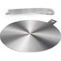 1 adaptateur induction, disque convertisseur plaque induction, diffuseur chaleur 24 cm, poignée amovible, pour ustensiles non magnétiques