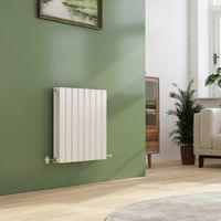 EMKE Modern Small Horizontal Double White Radiator Flat Panel for Efficient Heating, 60x60cm