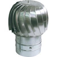 Toit de cheminée en aluminium avec extracteur d'air, diamètre 130 mm