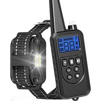 Dog Training Collar Range Dog Shock Collar with Remote for Small Medium Large Dogs Waterproof Electronic Dog Collar 4 Training Modes Light(noir)