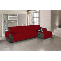 Copridivano Universale Con Penisola Trapuntato Made in Italy Antiscivolo Copri Seduta Protegge da Cani e Gatti Salva Divano Idrorepellente Rosso - 240 cm