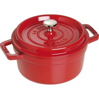 STAUB Casseruola Rotonda, Ghisa, Rosso (Ciliegia), 18 cm