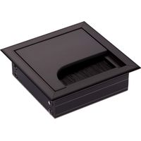 Kabeldurchlass CAVO Kabeldose eckig 80 x 80 mm schwarz eloxiert