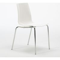 12 Chaises Lollipop Grand Soleil pieds acier bar promo stock - Blanc
