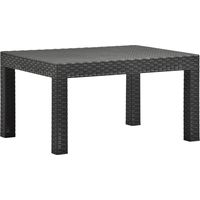 Vidaxl – Table de jardin anthracite 58x58x41 cm – Polypropylène durable – Facile à nettoyer – Design moderne pour patio et balcon