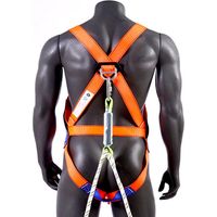 Harnais antichute double en nylon, harnais d'escalade, harnais complet de protection contre les chutes en hauteur, harnais réglable