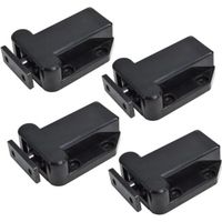 Pair 4 Pcs Closer Closet Door Closet Latches Closet Clasps Cabinet Catches Furniture Cabinet Lock (black)