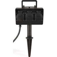 HEITRONIC Prise de jardin 35467, 3 voies