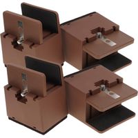 Rehausseur réglable avec repose-pieds - Robuste et durable, idéal pour ajouter des places assises à vos meubles (canapés, bureaux, armoires) - Lot de