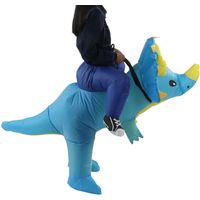 Costume de dinosaure gonflable pour Halloween, cosplay, fête, triangle à chevaucher, poupée gonflable dinosaure pour enfants (90-120 cm)