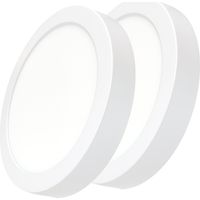 LED ATOMANT Confezione de 2 Plafoniera LED da Soffitto Rotonda 220mm 20W, Colore Bianco Neutro (4500K), 1800 Lumens, Driver incluso