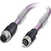 Phoenix Contact 1507544 Sensor-/Aktor-Datensteckverbinder, konfektioniert M12 Stecker, gerade, Buchs
