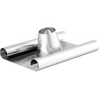 Faldale monoparete piatto per canna fumaria in acciaio inox 200 mm