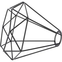 CCYKXA Metalllampenschirm, käfigförmiger Metalllampenschirm, rahmenlose Lampenabdeckung, Ersatz für Wandpendelleuchte, Wandleuchte