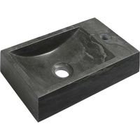 Sapho Blok - Lavamani 400x220 mm, foro rubinetto a destra, senza troppopieno, antracite 2401-28