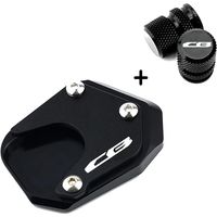 (Ensemble noir) Compatible avec les modèles HONDA CB500X, CB650R, CB500F, CB125R, CB300R, CB400X et CBR650R : béquille latérale, repose-pied et extension pour moto CB 500X et 650R (puissance maximale)