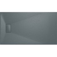 Aquariss SMC Slate Effect Shower Enclosure Tray Base 80cm Wide and Length 140cm Anthracite