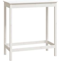 vidaXL Bar Table White 100x50x110 cm Solid Wood Pine
