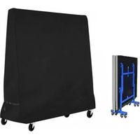Housse de protection pour table de ping-pong extérieure 185×70×165 cm, 210D, étanche, anti-déchirure, noir