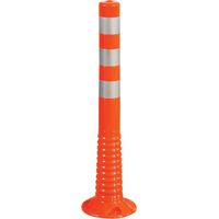 Sperrpfosten Polyurethan orange/weiß D.80mm z.Aufschr.m.Befestigungsmat.H.750mm