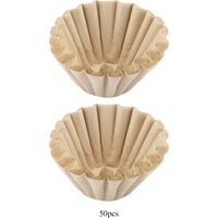Lot de 50 filtres à café jetables en fibre de bois (S) - Rechanges pour tasse