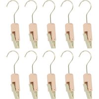 Crochets de suspension en métal de 10 cm avec pince en bois, pivotants à 360°, pour vêtements, placard, bureau ou atelier