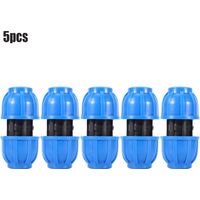 5 pièces PE plastique 20 mm à 20 mm raccord droit pour tuyau d'eau, adaptateur de raccordement pour tuyau