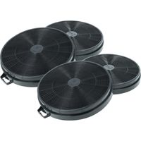 vhbw 4x Filtres à charbon actif compatible avec Whirlpool Continua 120, Continua 90, Cappa, Cappa Trivalcucin, Cielo hotte aspirante - 20,2 cm