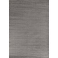 Tapis salon 120 x 170 cm, motif faux uni, texture poils ras toucher lisse, pliable et entretien facile, gris, design contemporain, confortable