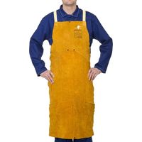 Tablier soudeur en cuir croûte de bovin Golden Brown Weldas Orange L