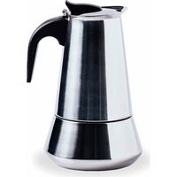 Caffettiera, macchina per espresso, acciaio inox, adatta a tutti i piani cottura, inclusa l'induzione, lavabile in lavastoviglie, capacità 9 tazze, finitura lucida