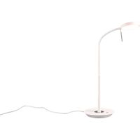MONZA LAMPADA DA STUDIO LED 12W 1400lm, 2300+3000+4000K CON 2 SNODI FLESSIBILI BIANCO E CROMO CON REGOLAZIONE INTENSITA' E TEMPERATURA DI COLORE H.57CM