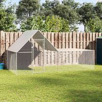 Poulailler 4x2x2 m en acier galvanisé