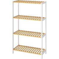 Levede 4-Tier Bamboo Shoe Rack Stand Adjustable Wooden Storage Shelf Organiser