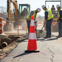 Cone de signalisation 90 cm robuste bandes reflechissantes