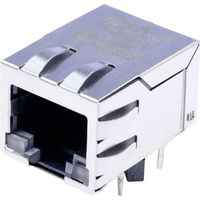BEL Stewart Connectors MagJack 10/100Base-TX con 4 LED trasmettitore, Tab Down SI-60024-F Presa orizzontale 10/100Base-